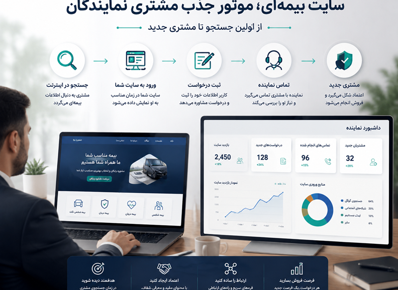 کاربلد | از بازدید کننده سایت تا مشتری بیمه | توسعه کسب و کار