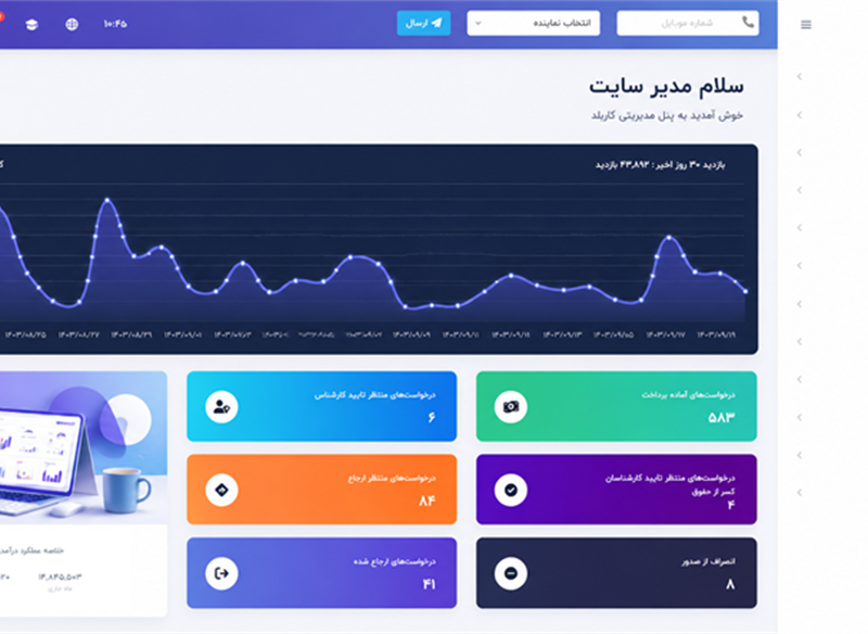 کاربلد | راهنمای مرجع پنل مدیریت | آموزش پنل